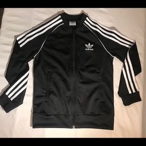 adidas black + white sst track jacket 🖤